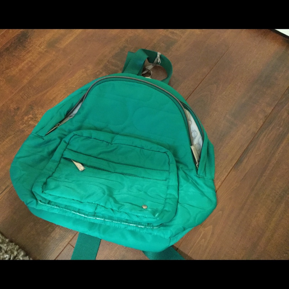 NEW LeSportsac Small Green Backpack Purse Cute!!